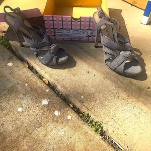 Wild Diva Gray Suede Heels